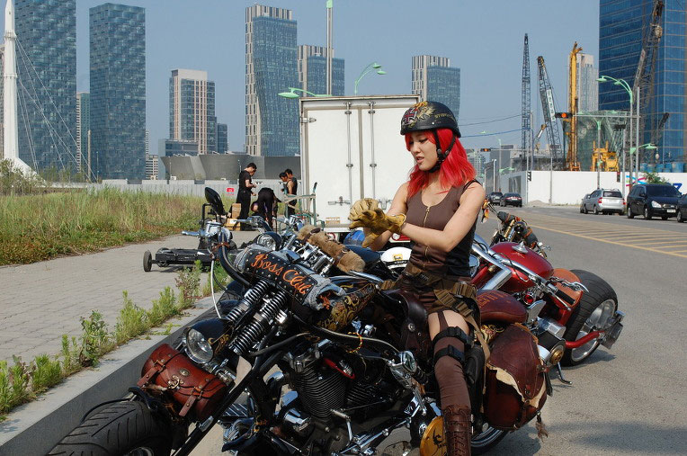 T-ara Hyomin Day By Day redhead biker